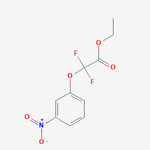 molecular formula C10H9F2NO5 B1424360 二氟-(3-硝基苯氧基)-乙酸乙酯 CAS No. 383670-91-5