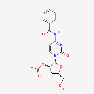 molecular formula C18H19N3O6 B14243601 2'-O-Acetyl-N-benzoyl-3'-deoxycytidine CAS No. 189026-00-4