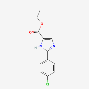 molecular formula C12H11ClN2O2 B1424361 ethyl 2-(4-chlorophenyl)-1H-imidazole-5-carboxylate CAS No. 701293-02-9