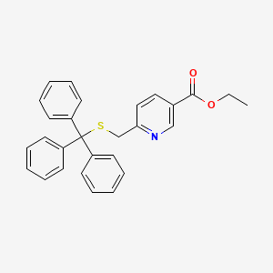 Ethyl 6-{[(triphenylmethyl)sulfanyl]methyl}pyridine-3-carboxylate