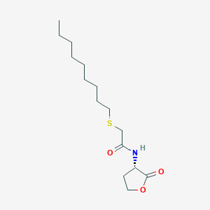 2-nonylsulfanyl-N-[(3S)-2-oxooxolan-3-yl]acetamide