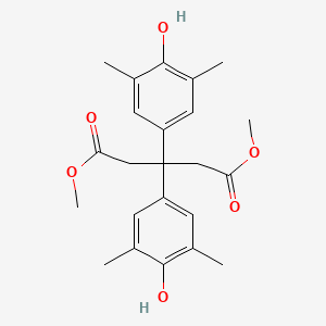 dimethyl 3,3-bis(4-hydroxy-3,5-dimethylphenyl)pentanedioate (en)Pentanedioic acid, 3,3-bis(4-hydroxy-3,5-dimethylphenyl)-, dimethyl ester (en)