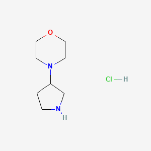 molecular formula C8H17ClN2O B1424365 4-(吡咯烷-3-基)吗啉盐酸盐 CAS No. 1989671-45-5