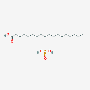 molecular formula C18H38O5P+ B14243663 Dihydroxy(oxo)phosphanium;octadecanoic acid CAS No. 316123-00-9