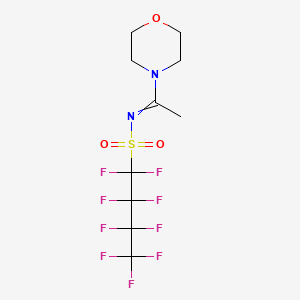 molecular formula C10H11F9N2O3S B14243729 1,1,2,2,3,3,4,4,4-Nonafluoro-N-[1-(morpholin-4-yl)ethylidene]butane-1-sulfonamide CAS No. 292165-43-6