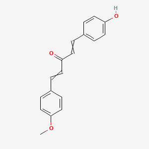 molecular formula C18H16O3 B14243737 1-(4-Hydroxyphenyl)-5-(4-methoxyphenyl)penta-1,4-dien-3-one CAS No. 371246-71-8