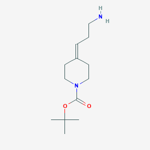 molecular formula C13H24N2O2 B1424374 Tert-butyl 4-(3-aminopropylidene)piperidine-1-carboxylate CAS No. 885268-89-3