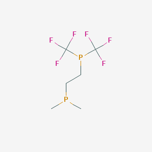 molecular formula C6H10F6P2 B14243762 {2-[Bis(trifluoromethyl)phosphanyl]ethyl}(dimethyl)phosphane CAS No. 189578-19-6