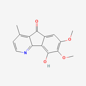 molecular formula C15H13NO4 B14243811 7,8-Dimethoxy-4-methyl-1H-indeno[1,2-b]pyridine-5,9-dione CAS No. 250597-10-5