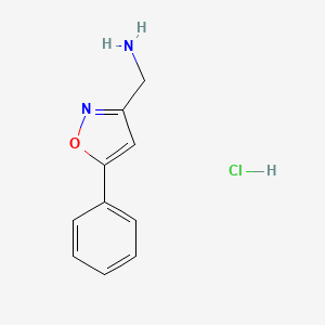molecular formula C10H11ClN2O B1424382 (5-Phenylisoxazol-3-yl)methanamine hydrochloride CAS No. 1187928-65-9