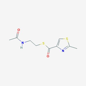 molecular formula C9H12N2O2S2 B14243849 S-(2-Acetamidoethyl) 2-methyl-1,3-thiazole-4-carbothioate CAS No. 433215-00-0