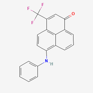 molecular formula C20H12F3NO B14243860 6-Anilino-3-(trifluoromethyl)-1H-phenalen-1-one CAS No. 298206-47-0