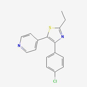 4-[4-(4-Chlorophenyl)-2-ethyl-1,3-thiazol-5-yl]pyridine