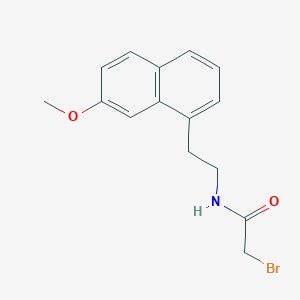 molecular formula C15H16BrNO2 B142439 Acetamide, 2-bromo-N-(2-(7-methoxy-1-naphthalenyl)ethyl)- CAS No. 138112-84-2