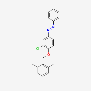 molecular formula C22H21ClN2O B14243924 (E)-1-{3-Chloro-4-[(2,4,6-trimethylphenyl)methoxy]phenyl}-2-phenyldiazene CAS No. 189828-45-3