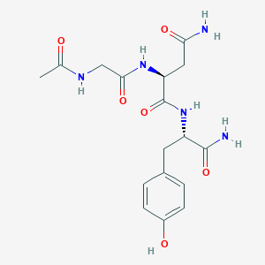 molecular formula C17H23N5O6 B14243938 L-Tyrosinamide, N-acetylglycyl-L-asparaginyl- CAS No. 355151-50-7