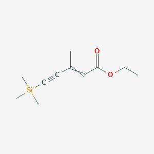 molecular formula C11H18O2Si B14243965 Ethyl 3-methyl-5-(trimethylsilyl)pent-2-en-4-ynoate CAS No. 211060-30-9