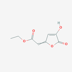 molecular formula C8H8O5 B14243994 Ethyl (4-hydroxy-5-oxofuran-2(5H)-ylidene)acetate CAS No. 236389-50-7