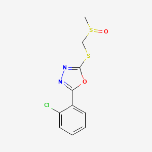 2-(2-Chlorophenyl)-5-{[(methanesulfinyl)methyl]sulfanyl}-1,3,4-oxadiazole