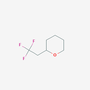 molecular formula C7H11F3O B14244025 2-(2,2,2-Trifluoroethyl)oxane CAS No. 401794-89-6