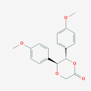 molecular formula C18H18O5 B14244041 1,4-Dioxan-2-one, 5,6-bis(4-methoxyphenyl)-, (5S,6S)- CAS No. 326606-11-5