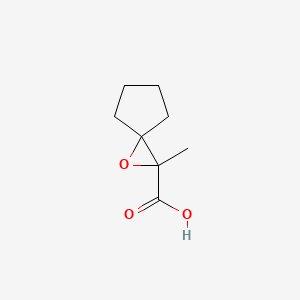 molecular formula C8H12O3 B14244067 2-Methyl-1-oxaspiro[2.4]heptane-2-carboxylic acid CAS No. 455935-81-6