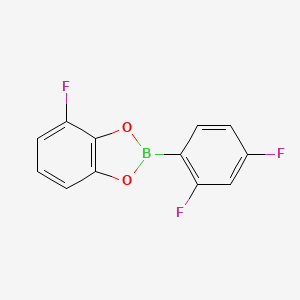 molecular formula C12H6BF3O2 B14244078 2-(2,4-Difluorophenyl)-4-fluoro-2H-1,3,2-benzodioxaborole CAS No. 365458-32-8