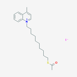 molecular formula C22H32INOS B14244113 1-[10-(Acetylsulfanyl)decyl]-4-methylquinolin-1-ium iodide CAS No. 448897-05-0