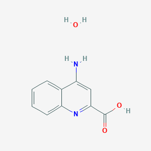 4-Aminoquinoline-2-carboxylic acid;hydrate