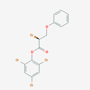 molecular formula C15H10Br4O3 B14244154 Propanoic acid, 2-bromo-3-phenoxy-, 2,4,6-tribromophenyl ester, (2S)- CAS No. 331991-08-3