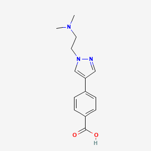 molecular formula C14H17N3O2 B1424418 4-(1-(2-(dimethylamino)ethyl)-1H-pyrazol-4-yl)benzoic acid CAS No. 1206970-25-3