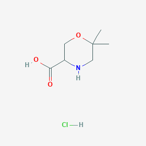 6,6-Dimethyl-morpholine-3-carboxylic acid hydrochloride