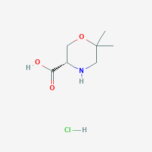 (S)-6,6-Dimethyl-morpholine-3-carboxylic acid hydrochloride