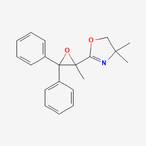 molecular formula C20H21NO2 B14244248 Oxazole, 4,5-dihydro-4,4-dimethyl-2-(2-methyl-3,3-diphenyloxiranyl)- CAS No. 212071-84-6