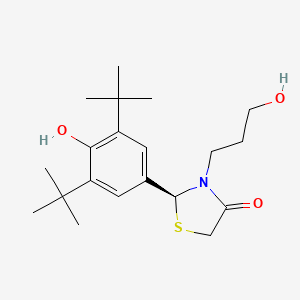 (2S)-2-(3,5-Di-tert-butyl-4-hydroxyphenyl)-3-(3-hydroxypropyl)-1,3-thiazolidin-4-one