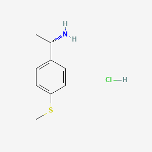 molecular formula C9H14ClNS B1424427 (S)-1-(4-(Methylthio)phenyl)ethanamine hydrochloride CAS No. 1206910-91-9