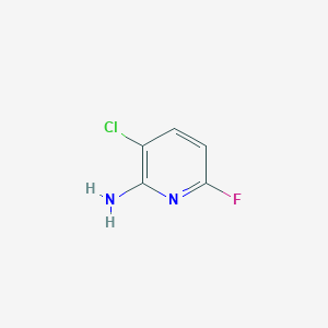 molecular formula C5H4ClFN2 B1424428 3-Chloro-6-fluoropyridin-2-amine CAS No. 1232431-23-0