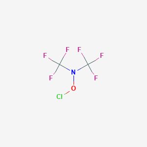 molecular formula C2ClF6NO B14244328 N-(Chlorooxy)-1,1,1-trifluoro-N-(trifluoromethyl)methanamine CAS No. 189459-32-3