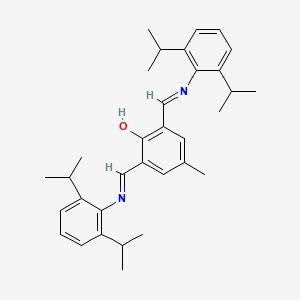 molecular formula C33H42N2O B14244333 6-{[2,6-Di(propan-2-yl)anilino]methylidene}-2-[(E)-{[2,6-di(propan-2-yl)phenyl]imino}methyl]-4-methylcyclohexa-2,4-dien-1-one CAS No. 504395-52-2