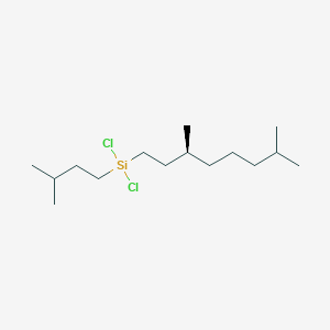 molecular formula C15H32Cl2Si B14244348 Dichloro[(3S)-3,7-dimethyloctyl](3-methylbutyl)silane CAS No. 226986-87-4