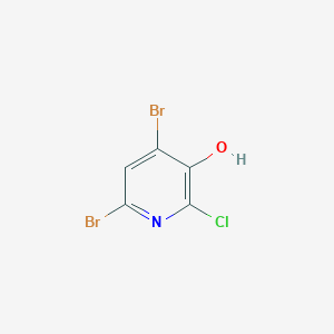 molecular formula C5H2Br2ClNO B1424435 4,6-Dibromo-2-chloropyridin-3-ol CAS No. 1232433-22-5