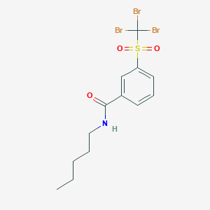 N-Pentyl-3-(tribromomethanesulfonyl)benzamide