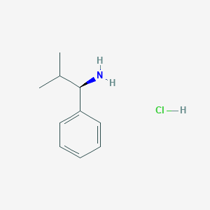 molecular formula C10H16ClN B1424437 (R)-2-Methyl-1-phenylpropan-1-amine hydrochloride CAS No. 51600-25-0