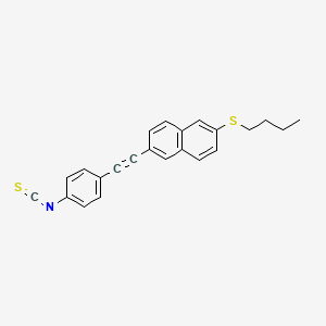 molecular formula C23H19NS2 B14244372 2-(Butylsulfanyl)-6-[(4-isothiocyanatophenyl)ethynyl]naphthalene CAS No. 306762-43-6