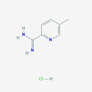 molecular formula C7H10ClN3 B1424438 5-Methylpicolinimidamide hydrochloride CAS No. 875293-96-2