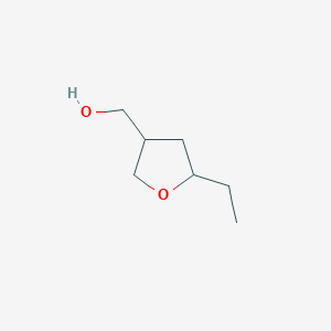 molecular formula C7H14O2 B14244387 (5-Ethyloxolan-3-yl)methanol CAS No. 185436-40-2