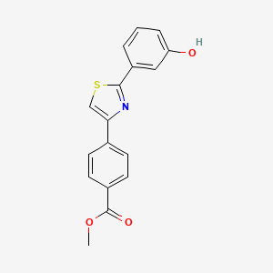 molecular formula C17H13NO3S B1424439 Methyl 4-(2-(3-hydroxyphenyl)thiazol-4-yl)benzoate CAS No. 1206969-71-2