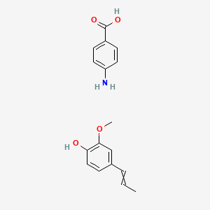 molecular formula C17H19NO4 B14244436 4-Aminobenzoic acid;2-methoxy-4-prop-1-enylphenol CAS No. 330969-33-0