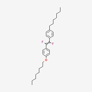 molecular formula C29H40F2O B14244444 1-[1,2-Difluoro-2-(4-heptylphenyl)ethenyl]-4-(octyloxy)benzene CAS No. 389572-98-9