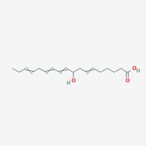 molecular formula C18H28O3 B14244459 9-Hydroxyoctadeca-6,10,12,15-tetraenoic acid CAS No. 326492-79-9